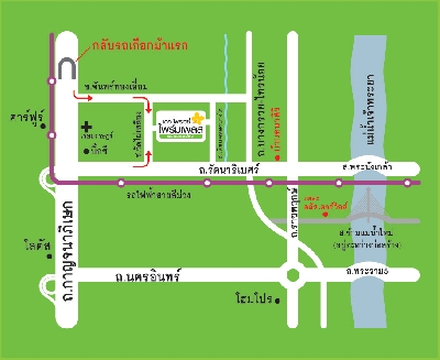 แผนที่เดอะไพรเวซี่ ไพร์มเพลส รัตนาธิเบศร์ - บางใหญ่ บ้านจัดสรร บ้านเดี่ยว บ้านโครงการ