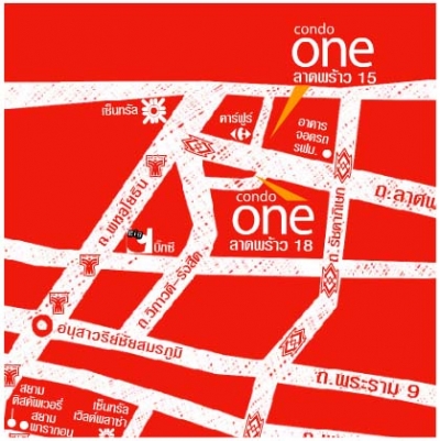 แผนที่Condo One Ladprao Station คอนโด วัน ลาดพร้าว สเตชั่น (ลาดพร้าว 18 โครงการ 2)