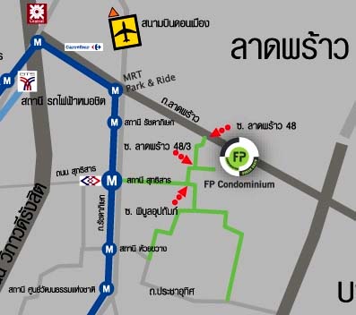 แผนที่Family Park Condominium (FP Condominium) แฟมมิลี่ ปาร์ค คอนโดมิเนียม (เอฟ พี คอนโดมิเนียม)