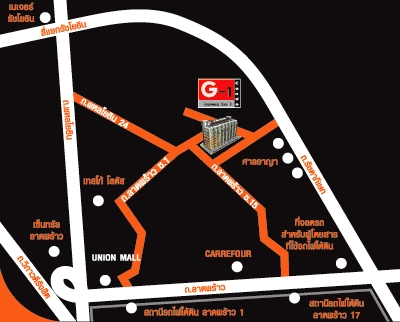 แผนที่G-1 Condo Ladprao Soi 1 จี-วัน คอนโด ลาดพร้าว ซอย 1