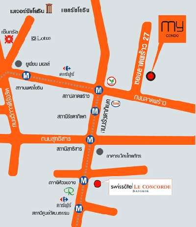 แผนที่My Condo Ladprao 27 มาย คอนโด ลาดพร้าว 27