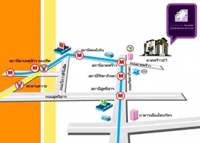 แผนที่Murraya Place Condominium - I-SHAPE เมอร์ราญา เพลส คอนโดมิเนียม - ไอเชป (ลาดพร้าว 27)