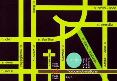 แผนที่The Point Ladprao 71 Condo -Expressway คอนโด เดอะ พ้อยท์ ลาดพร้าว 71- เลียบทางด่วนเอกมัย-รามอินทรา