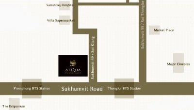 แผนที่AEQUA Condo (Sukhumvit 49) คอนโดใกล้สถานีรถไฟฟ้า BTS ทองหล่อ
