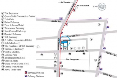 แผนที่Athenee Residence Condo แอททีนี่ เรสซิเดนซ์ คอนโด