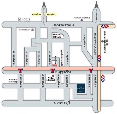 แผนที่BaanSiri Thirty One Condo Sukhumvit31 บ้านสิริ เธอร์ตี้วัน คอนโด สุขุมวิท 31 ใกล้รถไฟฟ้า พร้อมพงษ์