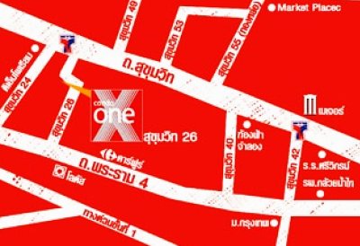 แผนที่Condo One X Sukhumvit 26 คอนโดวัน เอ็กซ์ สุขุมวิท26 ใกล้สถานีรถไฟฟ้า BTS พร้อมพงษ์
