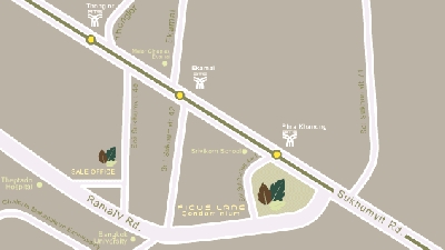 แผนที่Ficus Lane Condo Sukhumvit44/1 ฟิคัส เลน คอนโด สุขุมวิท44/1ใกล้สถานีรถไฟฟ้า BTS พระโขนง