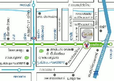 แผนที่Le Luk Condominium เลอ รัก คอนโดมิเนียม พระโขนง ใกล้สถานีรถไฟฟ้า BTS