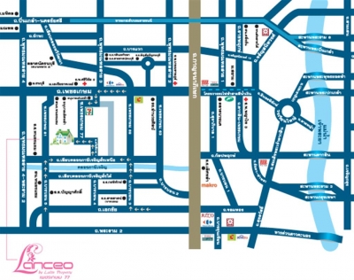 แผนที่แลนซีโอ Lanceo เพชรเกษม77 บ้านเดี่ยว บ้านจัดสรร บ้าน เพชรเกษม77 พระราม2