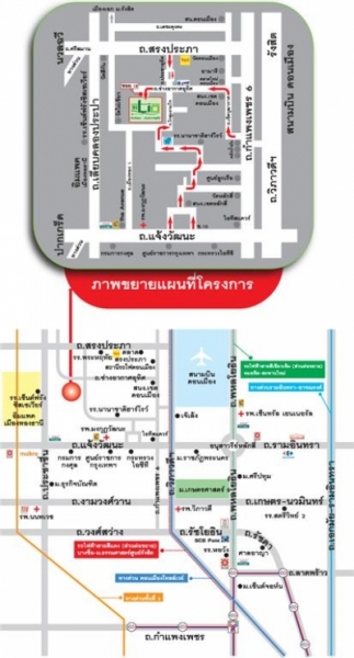 แผนที่ไลโอ แจ้งวัฒนะ-ช่างอากาศอุทิศ ทาวน์โฮม ทาวน์เฮ้าส์ Lio Changwattana Townhome