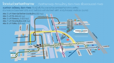 แผนที่แบงค์คอก ฮอไรซอน รัชดา-ท่าพระ คอนโด Bangkok Horizon Ratchada-Thaphra Condo