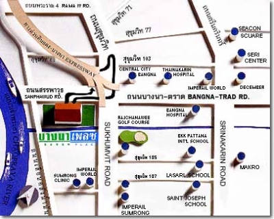 แผนที่Condo Bangna Place คอนโด บางนาเพลซ