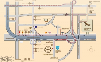 แผนที่Magnolias Condominium คอนโด บ้านแมกโนเลียส์ บางนา-ตราด กม.7