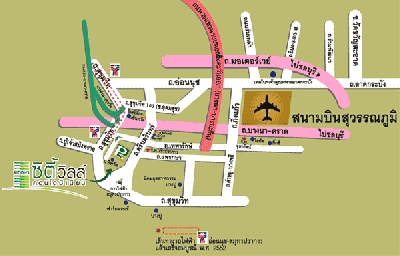 แผนที่City Ville Condominium ซิตี้ วิลล์ คอนโดมิเนียม (เทพารักษ์ กม.1)