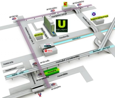 แผนที่U Delight @ Bang Sue Station Condominium คอนโด ยูดีไลท์ แอท บางซื่อ สเตชั่น (ประชาชื่น)