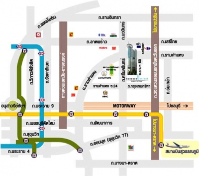แผนที่Bangkok Horizon Ramkhamhaeng Condominium คอนโด แบงค์คอก ฮอไรซอน รามคำแหง