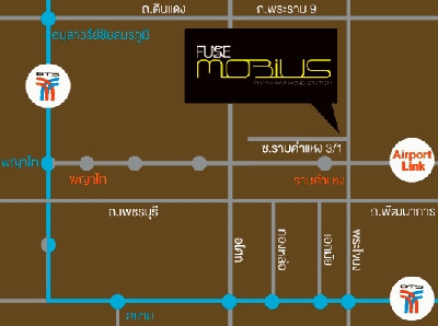 แผนที่Condominium Fuse Mobius Ramkhamhaeng Station คอนโด ฟิวส์ โมเบียส รามคำแหง สเตชั่น