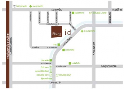 แผนที่The niche id condo เดอะนิช ไอดี คอนโด ลาดพร้าว 130