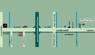 แผนที่เสนากรีนวิลล์ รังสิต-คลอง11 บ้านเดี่ยว โครงการบ้าน