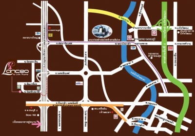 แผนที่Lanceo แลนซีโอ วงแหวนฯ-พระราม5 ส้มเกลี้ยง บ้านเดี่ยว โครงการบ้าน