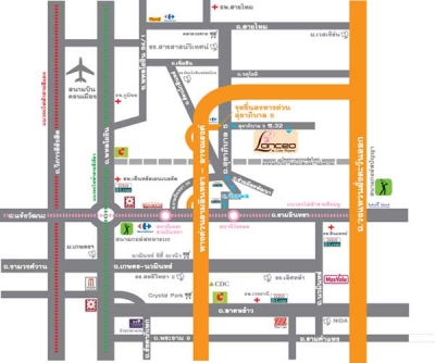 แผนที่Lanceo แลนซีโอ วัชรพล-ทางด่วน บ้านเดี่ยว โครงการบ้าน