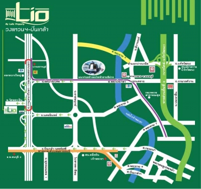 แผนที่Lio ไลโอ วงแหวนฯ-ปิ่นเกล้า ทาวน์โฮม โครงการบ้าน
