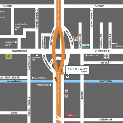 แผนที่The Plant บางแค บ้านเดี่ยวใกล้ The Mall บางแค จากพฤกษา
