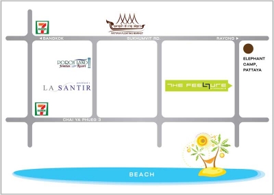แผนที่The Porchland 6 The Feelture Condo เดอะพอร์ชแลนด์ 6 เดอะฟีลเจอร์ คอนโดมิเนียม