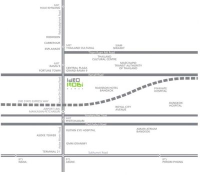 แผนที่IDEO MOBI RAMA 9 CONDO ไอดีโอ โมบิ พระราม 9 คอนโด MRT พระราม 9