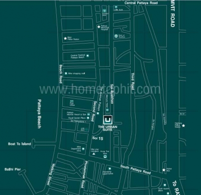 แผนที่The Urban Suites Condo Pattaya