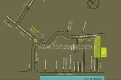 แผนที่SP Town Home Pattaya Jomtien Beach เอสพี ทาวน์โฮม พัทยา หาดจอมเทียน
