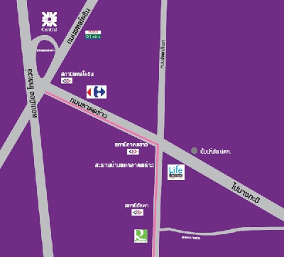 แผนที่Life Condo รัชดา-สุทธิสาร Condo for Fun คอนโด ของคนรุ่นใหม่