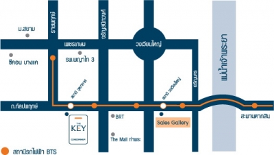 แผนที่THE KEY Condo สาทร-ราชพฤกษ์