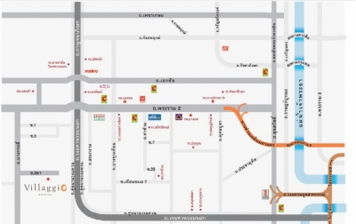 แผนที่Villaggio ทาวน์โฮม พระราม 2