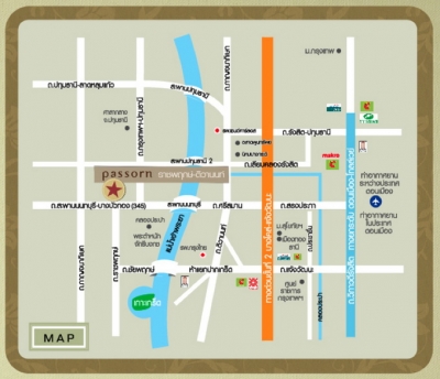 แผนที่ภัสสร ราชพฤกษ์-ติวานนท์ บ้านจัดสรร