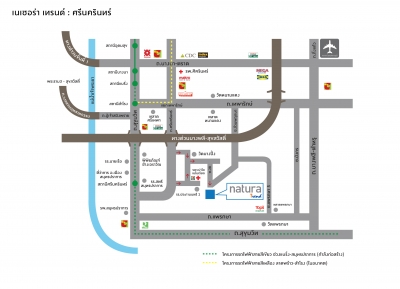 แผนที่เนเชอร่า เทรนด์ ศรีนครินทร์ บ้านเดี่ยว